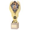 Picture of Gold Plastic Holder + Second Disc On Cream Marble Trophy (1in Cen) - 7.75in