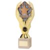 Picture of Gold Plastic Holder + Runner Up Disc On Cream Marble Trophy (1in Cen) - 7.75in