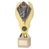 Picture of Gold Plastic Holder+victory Torch Disc On Cream Marble Trophy (1in Cen) - 8.25in
