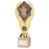 Picture of Gold Plastic Holder + Winner Disc On Cream Marble Trophy (1in Cen) - 9in