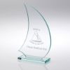 Picture of Jade Glass Sail Plaque (6mm Thick) - 8in