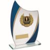 Picture of Jade|blue|gold Curved Glass With Gold|blk Wreath Trim Trophy (1in Cen) - 6in