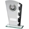 Picture of Jade|blk|silv Glass Plaque With Silv|blk Trim Trophy (1in Centre) - 6.5in